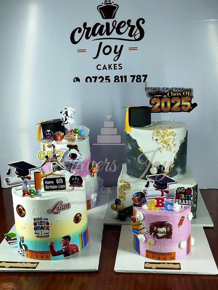 Kids graduation cakes by Cravers Joy Cakes, Juja