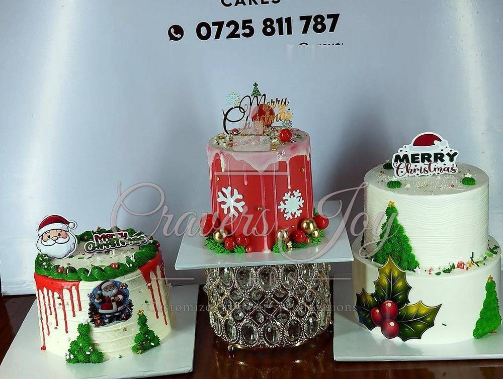 Trio of Christmas cakes by Cravers Joy Cakes, Juja
