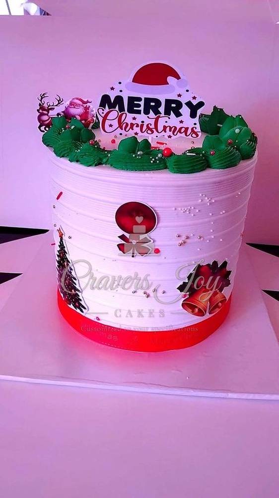 Merry Christmas Santa-hat cake by Cravers Joy Cakes, Juja