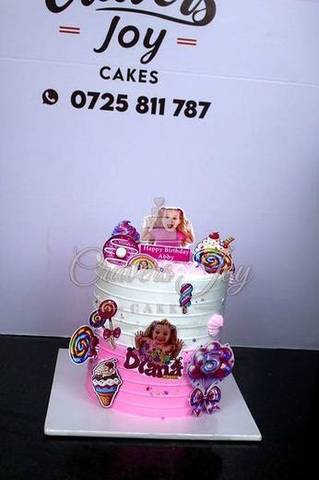 Floral birthday cake by Cravers Joy Cakes