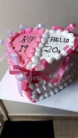 Pink heart 18th cake by Cravers Joy Cakes
