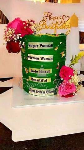 Super Woman birthday cake by Cravers Joy Cakes