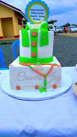 Priest ordination cake by Cravers Joy Cakes