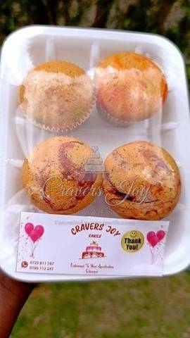 Golden vanilla muffins by Cravers Joy Cakes